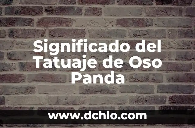 Significado de un Tatuaje de Luna 7 Significado del Tatuaje de Oso Panda