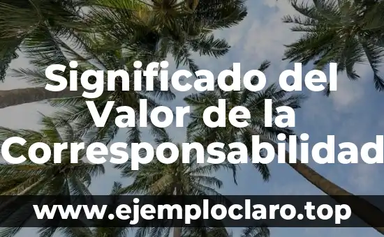 Significado del Valor de la Corresponsabilidad