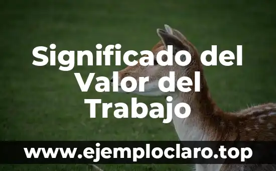Significado del Valor del Trabajo