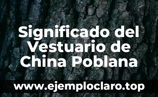 Significado del Vestuario de China Poblana