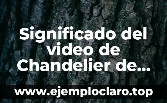 Significado del video de Chandelier de Sia