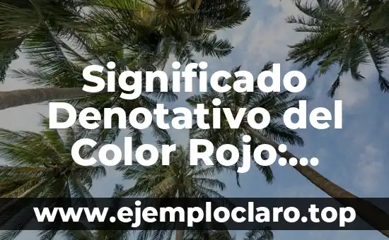 Significado Denotativo del Color Rojo: Descubriendo sus Connotaciones Universales