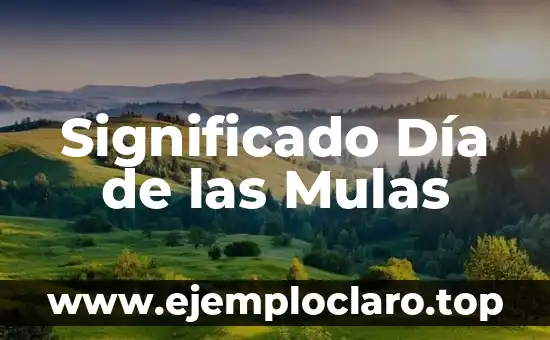 Significado Día de las Mulas