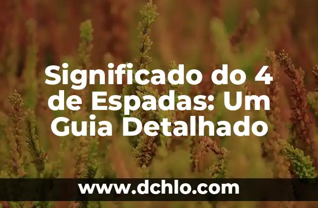 Significado do Símbolo de Baphomet 3 Significado do 4 de Espadas: Um Guia Detalhado