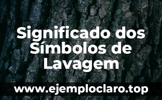 Significado dos Símbolos de Lavagem