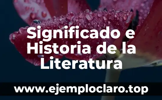 Significado e Historia de la Literatura
