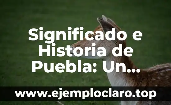 Significado e Historia de Puebla: Un Viaje a Través del Tiempo