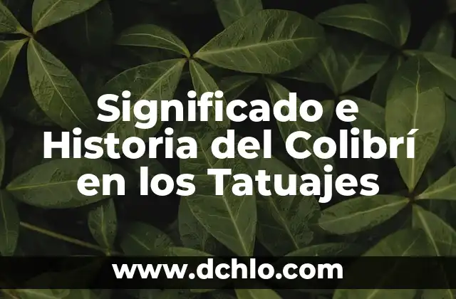 Significado de Talia 4 Significado e Historia del Colibrí en los Tatuajes