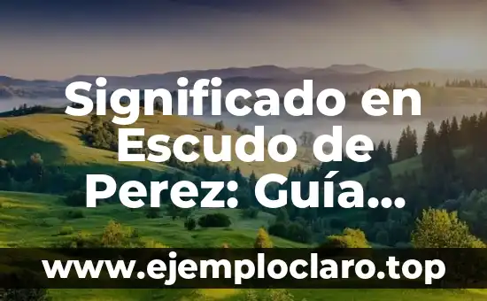 Significado en Escudo de Perez: Guía Completa