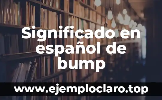 Significado en español de bump