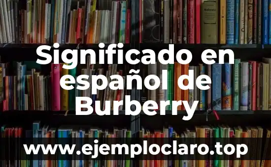 Significado en español de Burberry