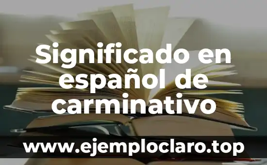 Significado en español de carminativo