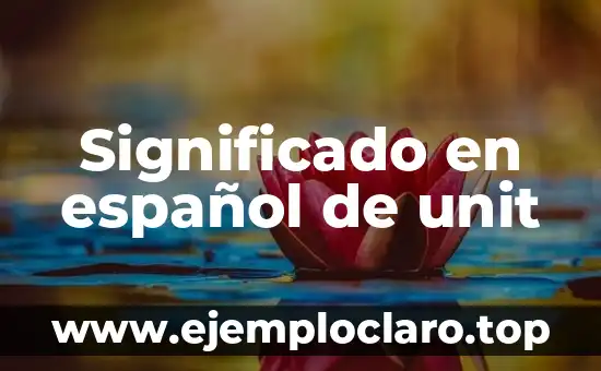 Meaning of SQM: Understanding the Unit of Measurement 3 Significado en español de unit