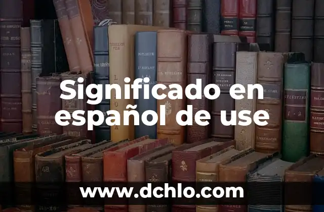 Actualizaciones en español: Manteniendo el Conocimiento Actualizado 3 Significado en español de use