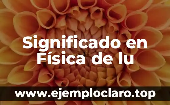 Significado en Física de lu