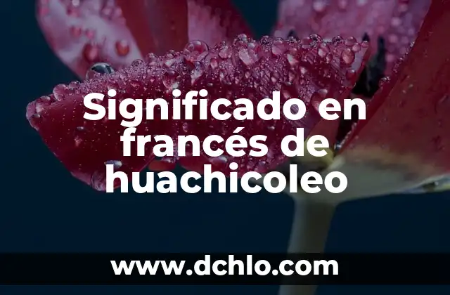 Flores de Bach y su significado en la cultura del Mustang 4 Significado en francés de huachicoleo