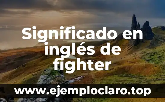 Proezas en Inglés: Un Viaje al Significado y Usos 8 Significado en inglés de fighter