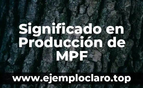 Significado en Producción de MPF