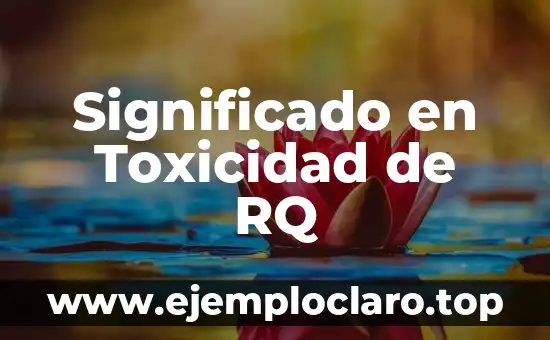 El Significado de Insertidumbre en Psicología 8 Significado en Toxicidad de RQ