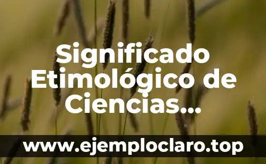 Significado Etimológico de Ciencias Sociales