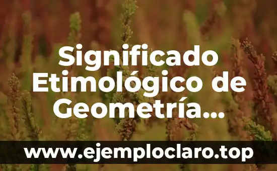 Significado Etimológico de Geometría Analítica: Un Viaje al Origen de un Término Fundamental
