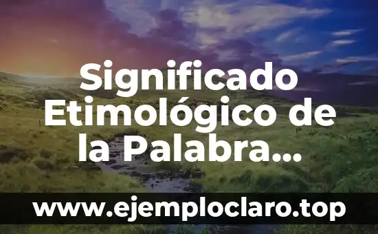 Significado Etimológico de la Palabra Halloween