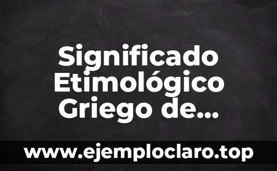 Significado Etimológico Griego de Analogía