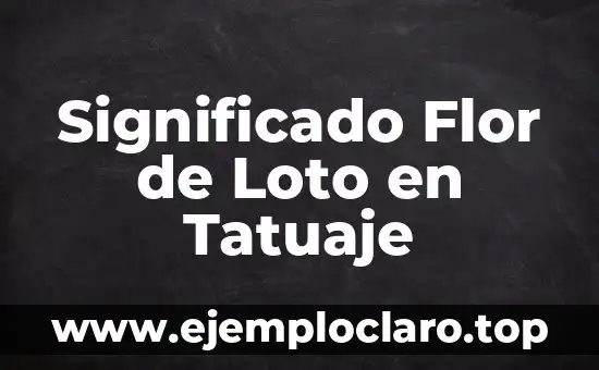 Significado Flor de Loto en Tatuaje