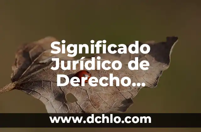 El Significado Jurídico del Derecho Real 5 Significado Jurídico de Derecho Personalísimo