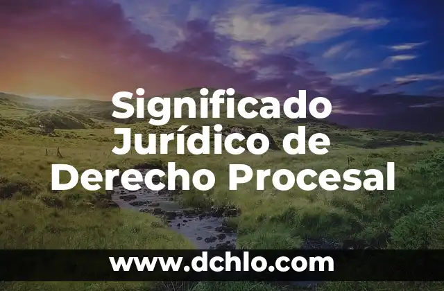 El Significado Jurídico del Derecho Real 7 Significado Jurídico de Derecho Procesal