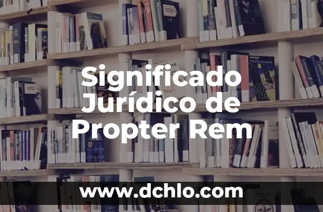 Actividad Laboral en México: Un Análisis Jurídico 7 Significado Jurídico de Propter Rem