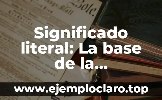 Significado literal: La base de la comunicación