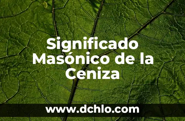 El significado de ser hipócrita 6 Significado Masónico de la Ceniza