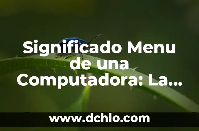Menú Revisar de Word Significado 5 Significado Menu de una Computadora: La Esencia de la Interfaz