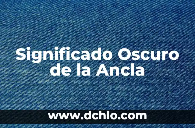 Significado de Orden Judicial de Registro 5 Significado Oscuro de la Ancla