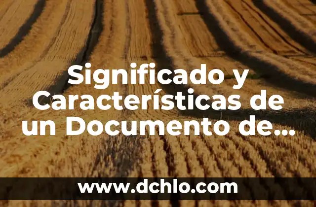 Como hacer las características de un cuento 4 Significado y Características de un Documento de Word