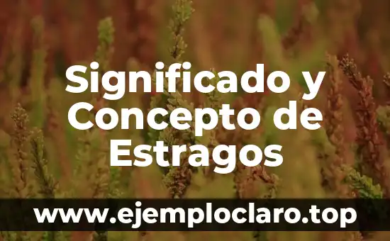 Significado y Concepto de Estragos