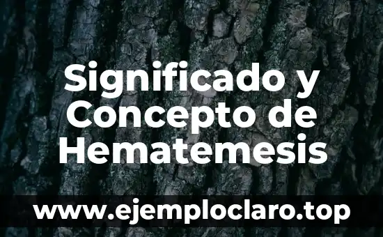 Significado y Concepto de Hematemesis