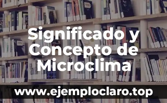 Significado y Concepto de Microclima