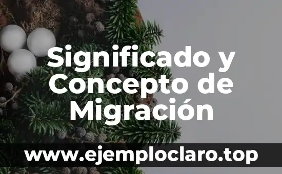 Significado y Concepto de Migración