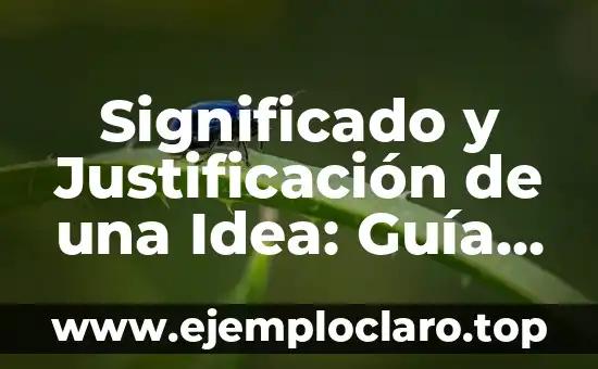Significado y Justificación de una Idea: Guía Completa