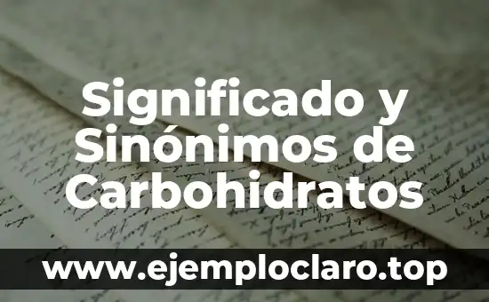 Clases de verdad y su significado 7 Significado y Sinónimos de Carbohidratos