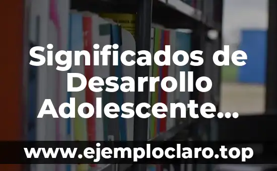 Significados de Desarrollo Adolescente Positivo