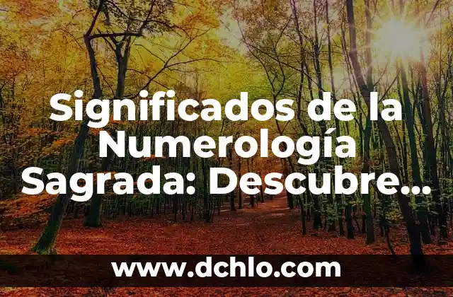 Numerología y el Significado de las Vocales 6 Significados de la Numerología Sagrada: Descubre el Poder de los Números