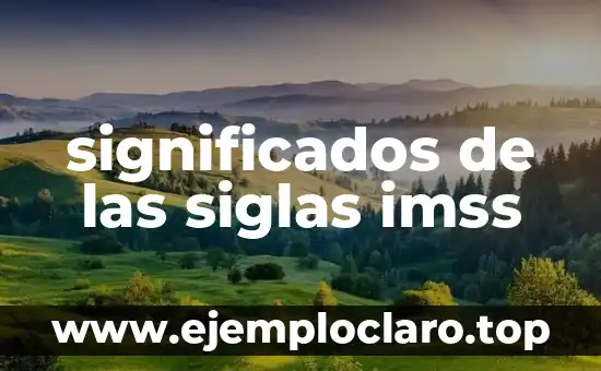 Como hacer para trabajar en el IMSS 6 significados de las siglas imss