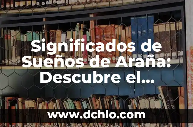 El misterioso mundo de las arañas 4 Significados de Sueños de Araña: Descubre el Simbolismo de las Arañas en tus Sueños