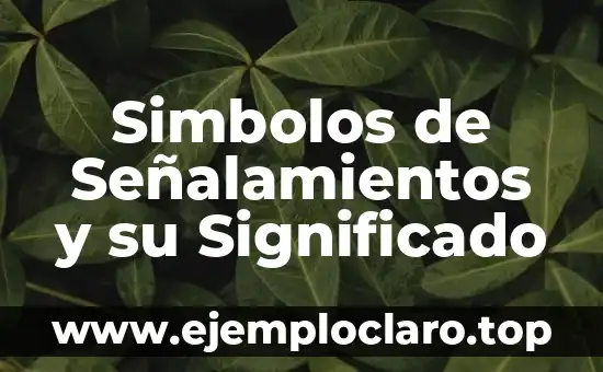 Simbolos de Señalamientos y su Significado