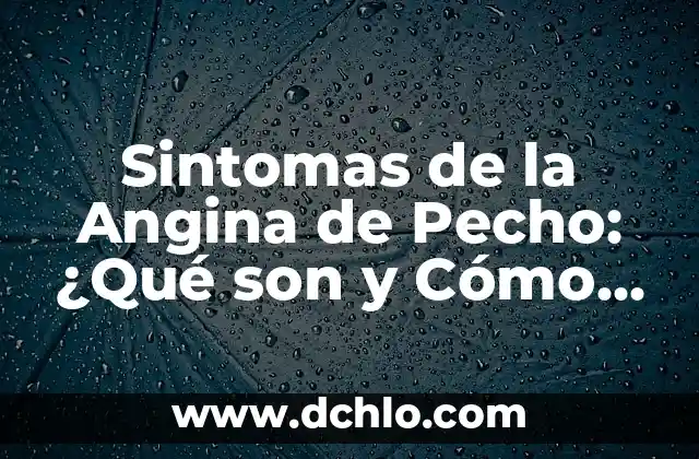 ¿Qué Pasa si Te Duele el Pecho? Análisis y Soluciones 6 Sintomas de la Angina de Pecho: ¿Qué son y Cómo se Diagnostican?