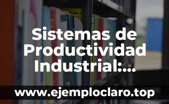 Eficiencia: Concepto y Sinónimos 6 Sistemas de Productividad Industrial: Optimización de Procesos y Eficiencia en la Industria