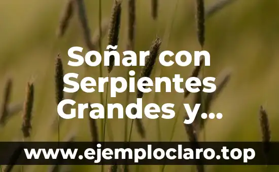 Soñar con Serpientes Grandes y Gordas: Descubre el Significado Oculto